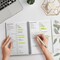 Daily Planner Undated, Asten To Do List Notebook Hourly Schedules Spiral Appointment Planner for Men and Women,PVC Hardcover,Elastic Closure, Inner Pocket 8.3" x 5.8" (Black)